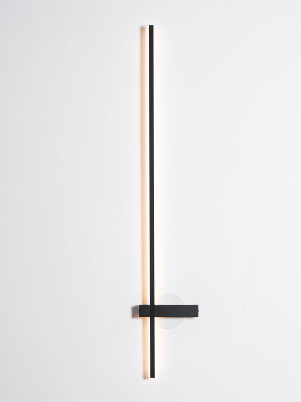 modern black metal acrylic linear rechargeable wall sconce