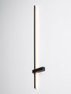 modern black metal acrylic linear rechargeable wall sconce