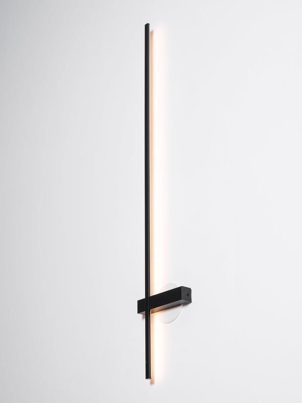 modern black metal acrylic linear rechargeable wall sconce