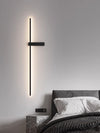 modern black metal acrylic linear rechargeable wall sconce