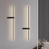 modern black metal acrylic linear rechargeable wall sconce