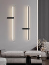 modern black metal acrylic linear rechargeable wall sconce