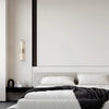 modern black metal clear textured glass tube wall lamp