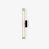 modern black metal clear textured glass tube wall lamp