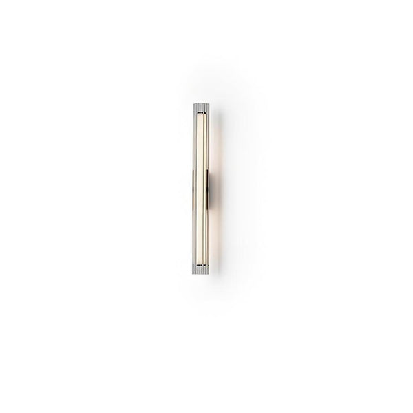 modern black metal clear textured glass tube wall lamp