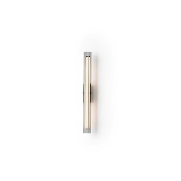 modern black metal clear textured glass tube wall lamp