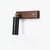 modern black travertine walnut wall sconce