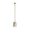 modern brass alabaster belfry arm pendant lamp