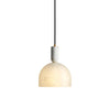 modern brass alabaster bowl pendant light