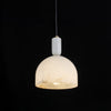 modern brass alabaster bowl pendant light