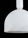modern brass alabaster bowl pendant light