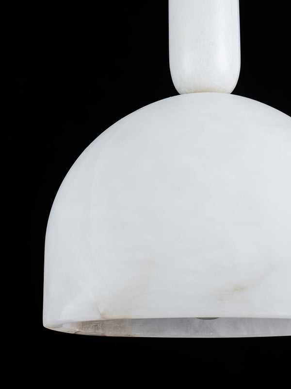 modern brass alabaster bowl pendant light