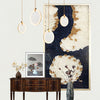 modern brass alabaster disc pendant light
