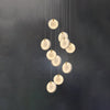 modern brass alabaster disc pendant light