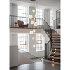 modern brass alabaster disc pendant light