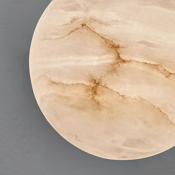 modern brass alabaster flush mount ceiling light 6
