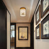 modern brass alabaster flush mount ceiling light 6