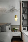 modern brass alabaster orb pendant light