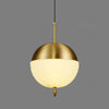 modern brass alabaster orb pendant light