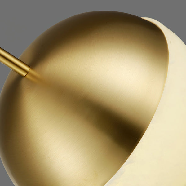 modern brass alabaster orb pendant light