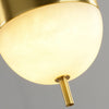 modern brass alabaster orb pendant light