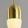 modern brass alabaster orb pendant light