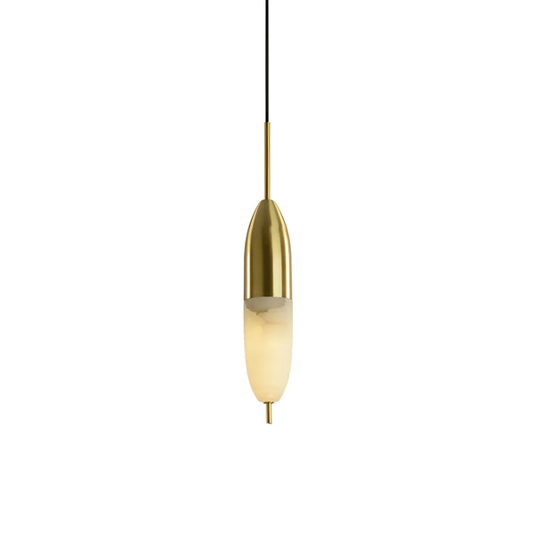 modern brass alabaster orb pendant light