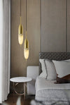 modern brass alabaster orb pendant light
