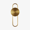 modern brass elliptical led wall lamp