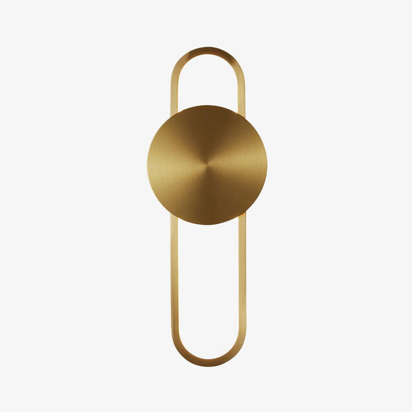 modern brass elliptical led wall lamp
