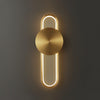 modern brass elliptical led wall lamp