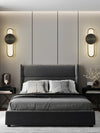 modern brass elliptical led wall lamp