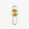 modern brass elliptical led wall lamp