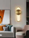 modern brass elliptical led wall lamp