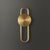 modern brass elliptical led wall lamp