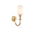 modern brass fabric shade wall sconce