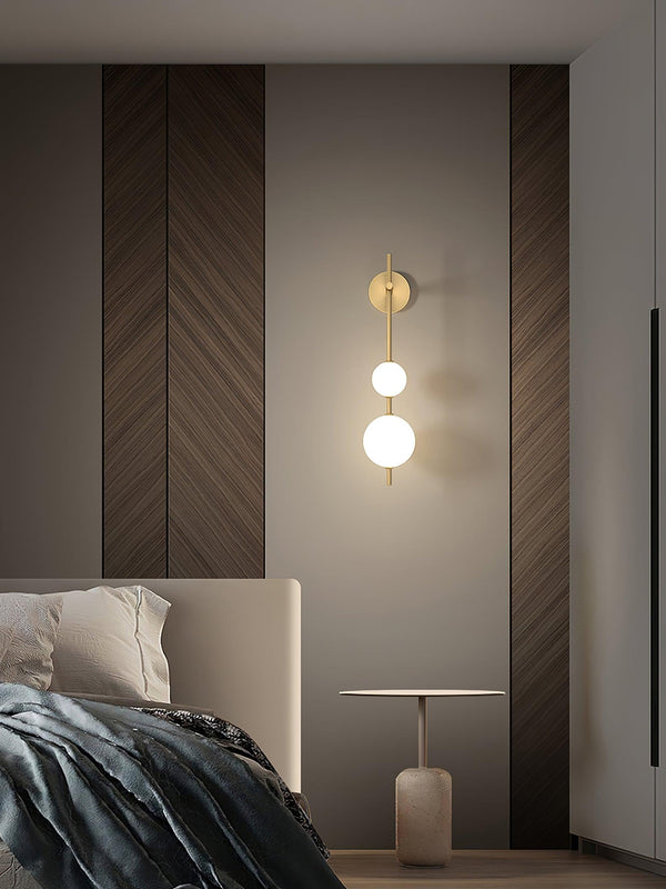 modern brass glass globe plug in wall lamp