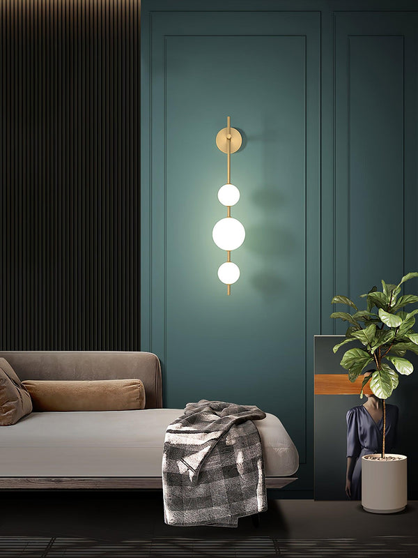 modern brass glass globe plug in wall lamp