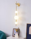 modern brass glass globe plug in wall lamp