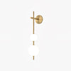 modern brass glass globe plug in wall lamp