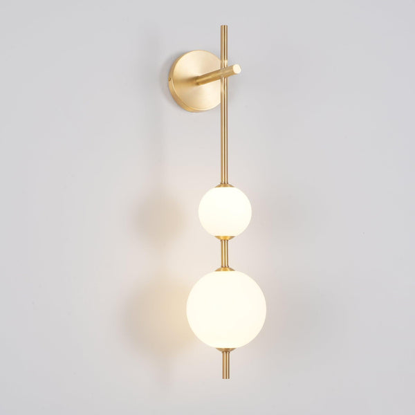 modern brass glass globe plug in wall lamp
