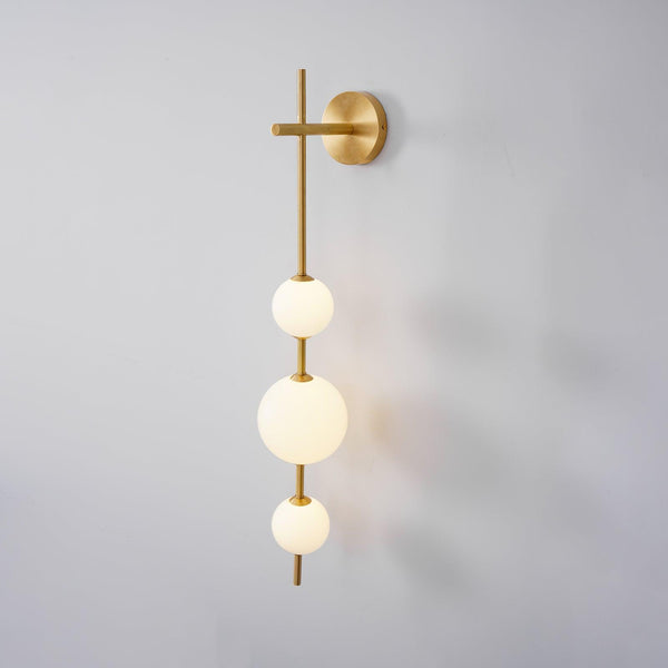modern brass glass globe plug in wall lamp