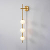 modern brass glass globe plug in wall lamp