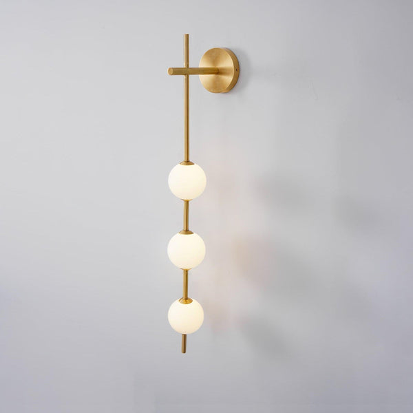 modern brass glass globe plug in wall lamp