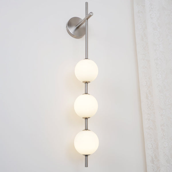 modern brass glass globe plug in wall lamp