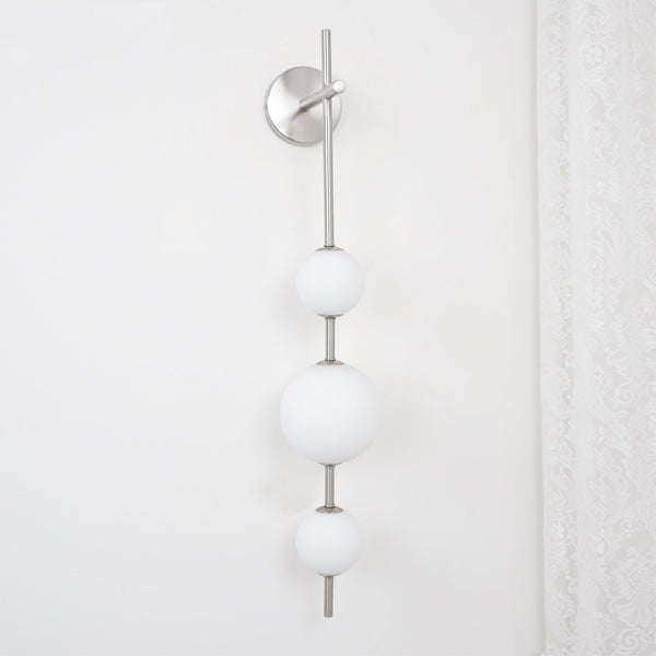 modern brass glass globe plug in wall lamp