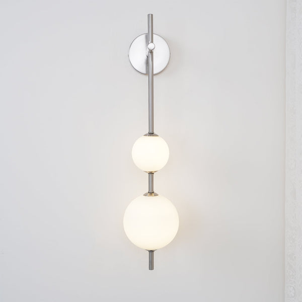 modern brass glass globe plug in wall lamp