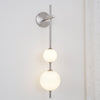 modern brass glass globe plug in wall lamp