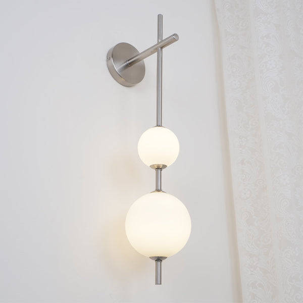 modern brass glass globe plug in wall lamp