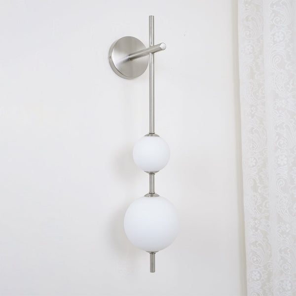 modern brass glass globe plug in wall lamp